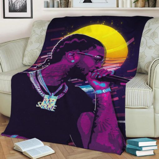 POP SMOKE ART FLEECE BLANKET GIFT FOR FAN POP SMOKE ART FLEECE BLANKET GIFT FOR FAN