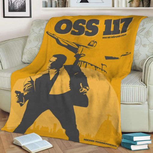 OSS 117 ART FLEECE BLANKET GIFT FOR FAN OSS 117 ART FLEECE BLANKET GIFT FOR FAN