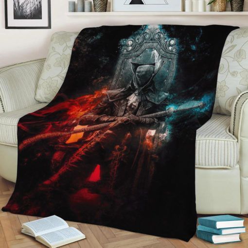 BLOODBORNE FLEECE BLANKET GIFT FOR FAN BLOODBORNE FLEECE BLANKET GIFT FOR FAN