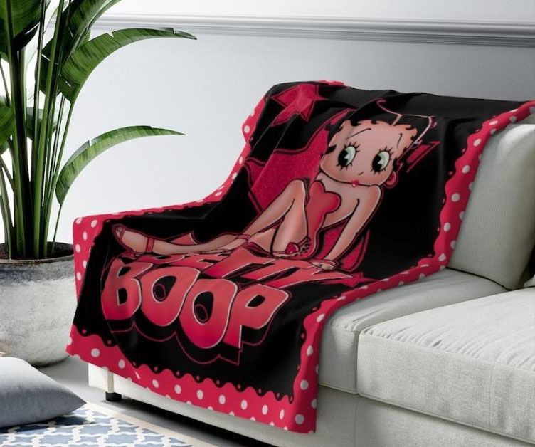 BETTY BOOP PINK DRESS MUSIC STAR BEST SELLER FLEECE BLANKET GIFT FOR FAN BETTY BOOP PINK DRESS MUSIC STAR BEST SELLER FLEECE BLANKET GIFT FOR FAN