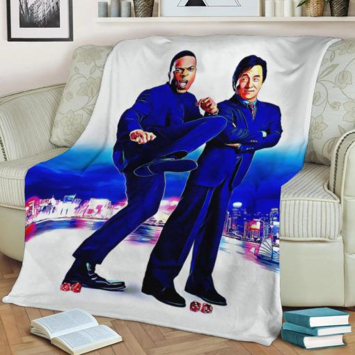 RUSH HOUR 2 PREMIUM FLEECE BLANKET GIFT FOR FAN RUSH HOUR 2 PREMIUM FLEECE BLANKET GIFT FOR FAN