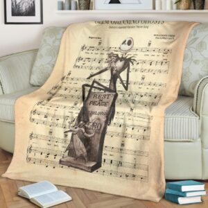 LYRIC GRIM GRINNING GHOST JACK SKELLINGTON BEST SELLER FLEECE BLANKET GIFT FOR FAN