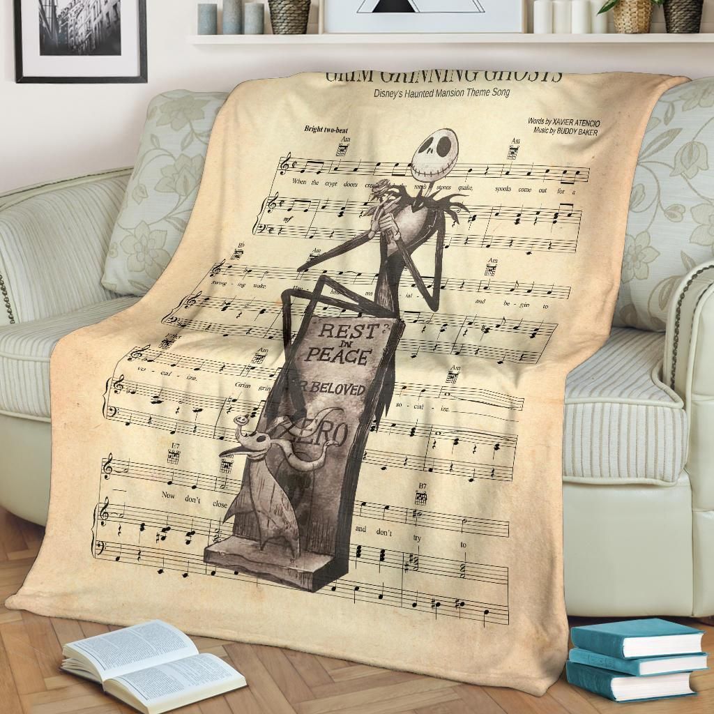 LYRIC GRIM GRINNING GHOST JACK SKELLINGTON BEST SELLER FLEECE BLANKET GIFT FOR FAN LYRIC GRIM GRINNING GHOST JACK SKELLINGTON BEST SELLER FLEECE BLANKET GIFT FOR FAN