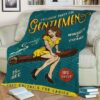 VINTAGE PINUP POSTER FLEECE BLANKET GIFT FOR FAN
