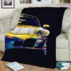 RETRO SUPER CAR FLEECE BLANKET GIFT FOR FAN