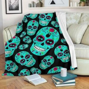 GYM SUGAR SKULL FLEECE BLANKET GIFT FOR FAN