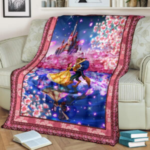 BEAUTY AND THE BEAST BEST SELLER FLEECE BLANKET GIFT FOR FAN