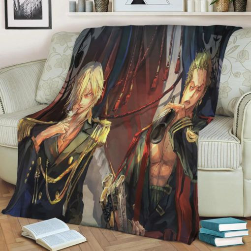 SANJI ZORO PIRATES LIFE BEST SELLER FLEECE BLANKET GIFT FOR FAN SANJI ZORO PIRATES LIFE BEST SELLER FLEECE BLANKET GIFT FOR FAN