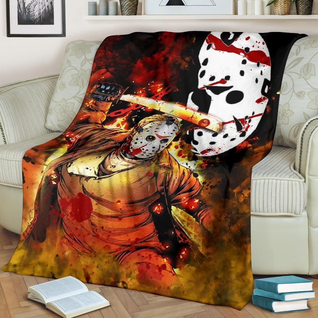 JASON VOORHEES BEST SELLER FLEECE BLANKET GIFT FOR FAN JASON VOORHEES BEST SELLER FLEECE BLANKET GIFT FOR FAN