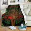 GRAPHIC ART TREE OF LIFE FLEECE BLANKET GIFT FOR FAN