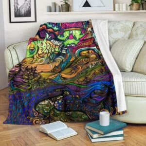 HIPPIE FLEECE BLANKET GIFT FOR FAN