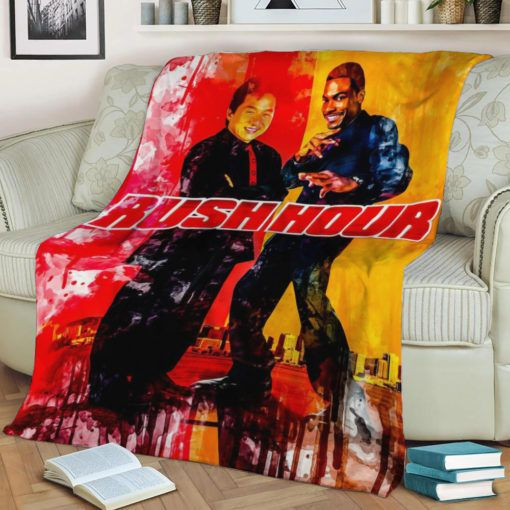 RUSH HOUR 1 PREMIUM FLEECE BLANKET GIFT FOR FAN RUSH HOUR 1 PREMIUM FLEECE BLANKET GIFT FOR FAN
