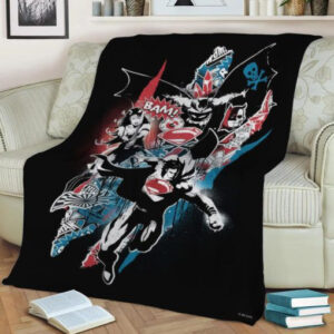 RENEGADES BLACK SUPERMAN BATMAN WONDER WOMAN DC FLEECE BLANKET GIFT FOR FAN