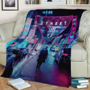 JAPAN STREET VAPORWAVE ANIME JAPAN BEST SELLER FLEECE BLANKET GIFT FOR FAN