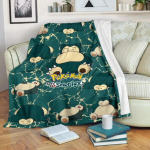 LET’S GO SNORLAX POKEMON FLEECE BLANKET GIFT FOR FAN