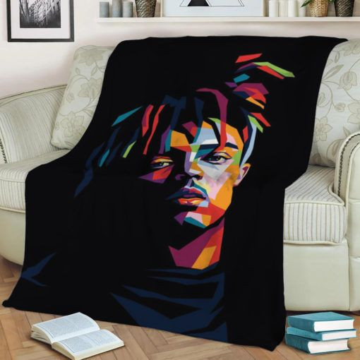JUICE WORLD POP ART FLEECE BLANKET GIFT FOR FAN JUICE WORLD POP ART FLEECE BLANKET GIFT FOR FAN