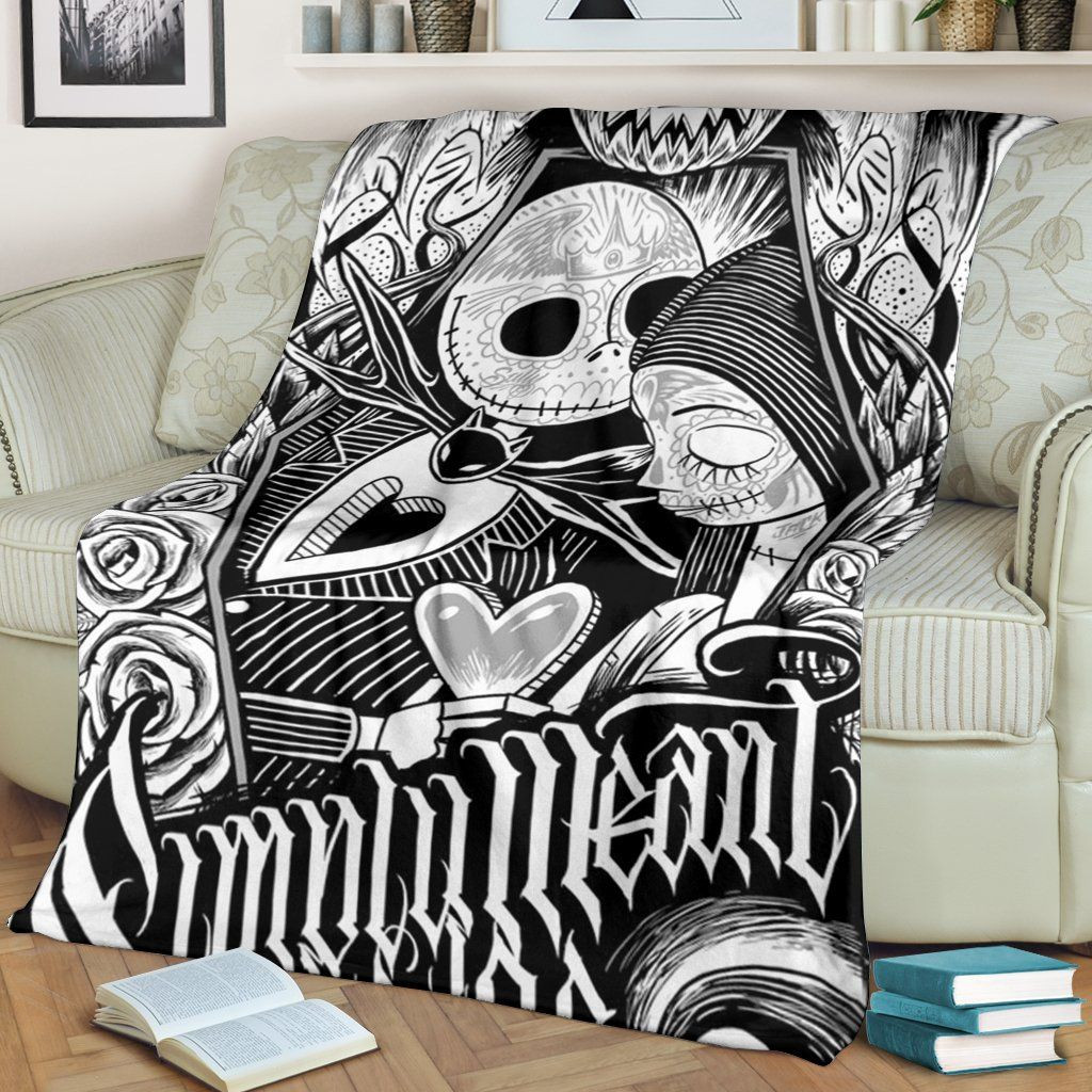 JACK SKELLINGTON AND SALLY FLEECE BLANKET GIFT FOR FAN JACK SKELLINGTON AND SALLY FLEECE BLANKET GIFT FOR FAN