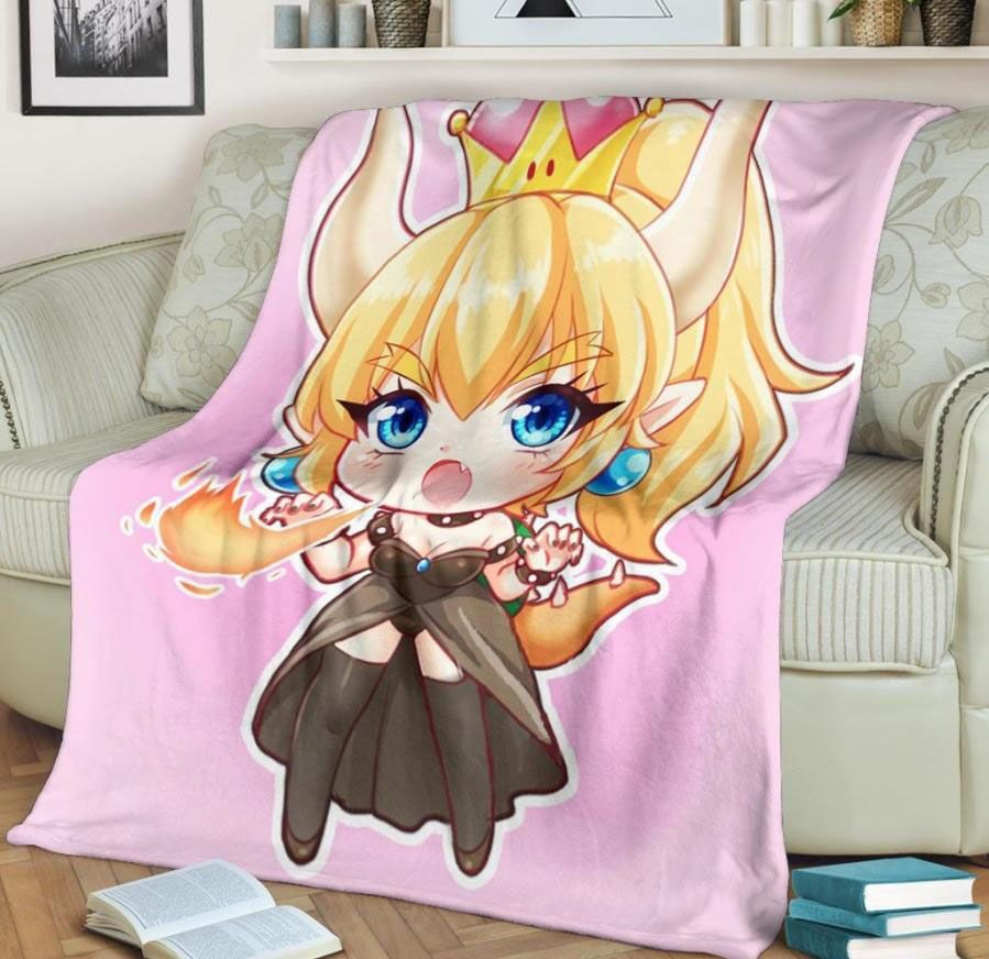 PRINCESS BOWSETTE SUPER MARIO BEST SELLER FLEECE BLANKET GIFT FOR FAN PRINCESS BOWSETTE SUPER MARIO BEST SELLER FLEECE BLANKET GIFT FOR FAN