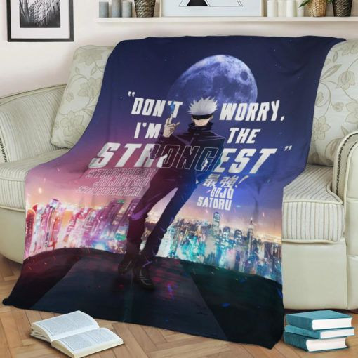 GOJO SATORU BEST SELLER FLEECE BLANKET GIFT FOR FAN GOJO SATORU BEST SELLER FLEECE BLANKET GIFT FOR FAN