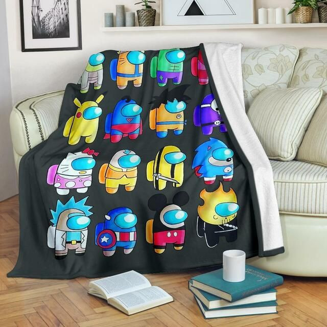 AMONG US PREMIUM FLEECE BLANKET GIFT FOR FAN AMONG US PREMIUM FLEECE BLANKET GIFT FOR FAN