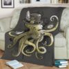 STEAMPUNK OCTOPUS LOVERS FLEECE BLANKET GIFT FOR FAN