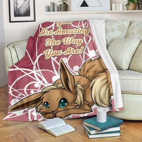 EEVEE AMAZING LOVE QUOTE BESTSELLER FLEECE BLANKET GIFT FOR FAN EEVEE AMAZING LOVE QUOTE BESTSELLER FLEECE BLANKET GIFT FOR FAN