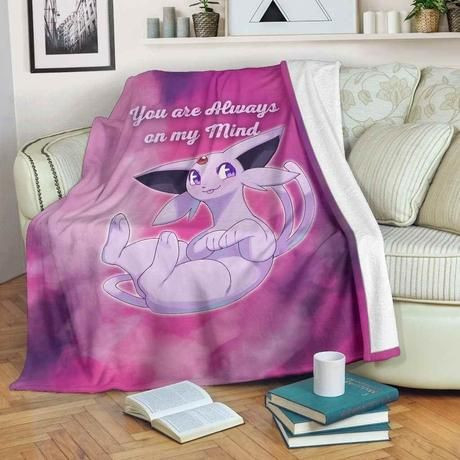 ESPEON ON MY MIND LOVE QUOTE BEST SELLER FLEECE BLANKET GIFT FOR FAN ESPEON ON MY MIND LOVE QUOTE BEST SELLER FLEECE BLANKET GIFT FOR FAN