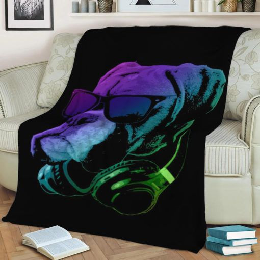 DJ BOXER DOG FLEECE BLANKET GIFT FOR FAN DJ BOXER DOG FLEECE BLANKET GIFT FOR FAN