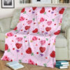 LOLLIPOP PINK AND RED BEST SELLER FLEECE BLANKET GIFT FOR FAN