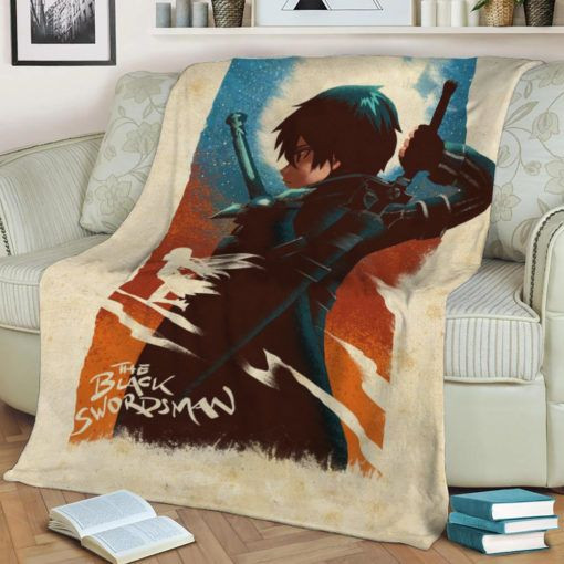 THE BLACK SWORDSMAN FLEECE BLANKET GIFT FOR FAN THE BLACK SWORDSMAN FLEECE BLANKET GIFT FOR FAN
