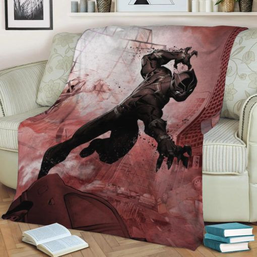 BLACK PANTHER HERO AVENGERS WAKANDA FLEECE BLANKET GIFT FOR FAN BLACK PANTHER HERO AVENGERS WAKANDA FLEECE BLANKET GIFT FOR FAN