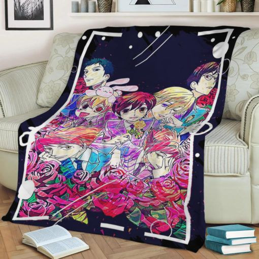 OURAN ABSTRACT ANIME JAPAN BEST SELLER FLEECE BLANKET GIFT FOR FAN OURAN ABSTRACT ANIME JAPAN BEST SELLER FLEECE BLANKET GIFT FOR FAN