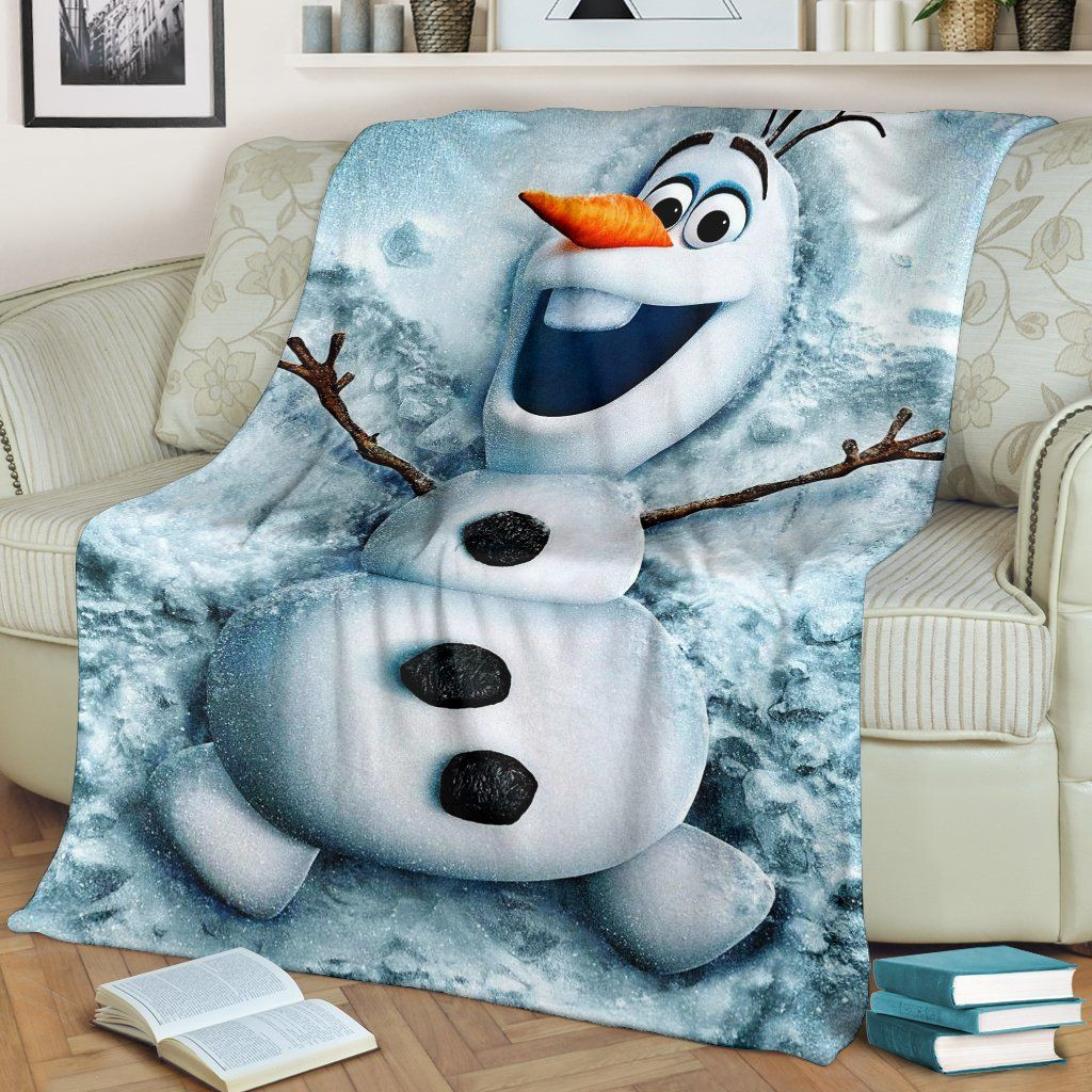 OLAF SNOWMAN FROZEN FLEECE BLANKET GIFT FOR FAN OLAF SNOWMAN FROZEN FLEECE BLANKET GIFT FOR FAN