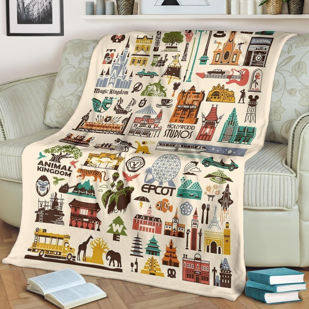 THE FOUR PARKS ICONS BEST SELLER FLEECE BLANKET GIFT FOR FAN THE FOUR PARKS ICONS BEST SELLER FLEECE BLANKET GIFT FOR FAN