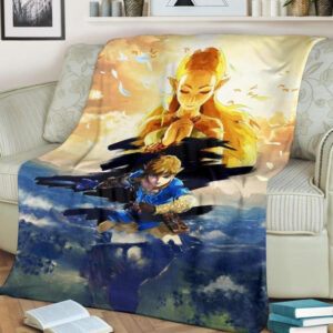 LEGEND OF ZELDA BREATH OF THE WILD BEST SELLER FLEECE BLANKET GIFT FOR FAN