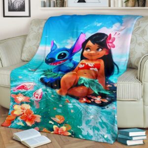 LILO AND STITCH PREMIUM FLEECE BLANKET GIFT FOR FAN