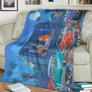 LADY AND THE TRAMP SCENE DISNEY BEST SELLER FLEECE BLANKET GIFT FOR FAN