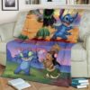 LILO AND STITCH FLEECE BLANKET GIFT FOR FAN