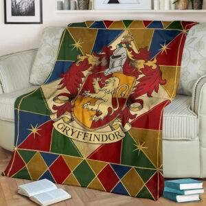 HOUSE BADGE GRYFFINDOR HARRY POTTER FLEECE BLANKET GIFT FOR FAN