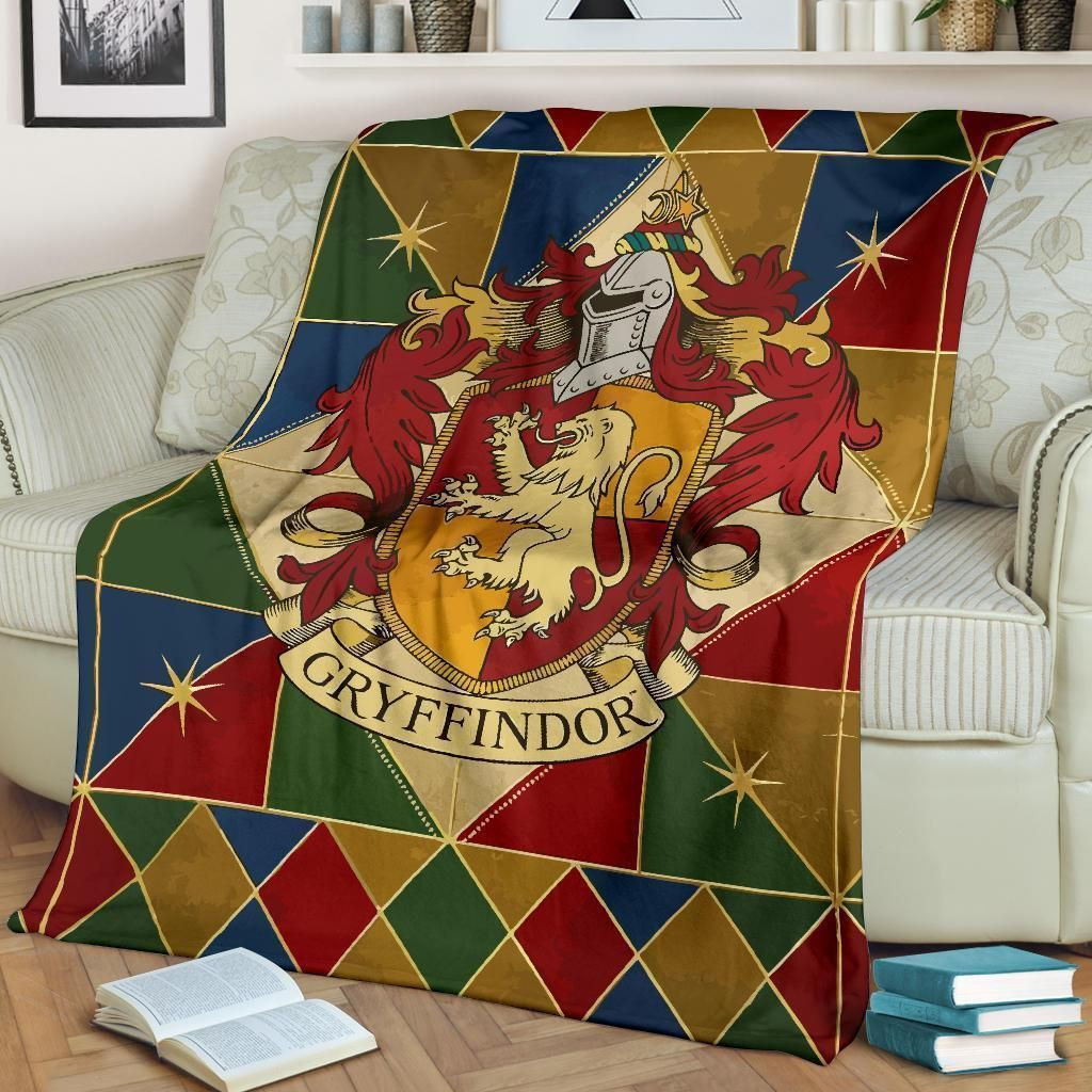 HOUSE BADGE GRYFFINDOR HARRY POTTER FLEECE BLANKET GIFT FOR FAN HOUSE BADGE GRYFFINDOR HARRY POTTER FLEECE BLANKET GIFT FOR FAN