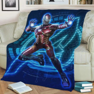 IRON MAN BLAST FLEECE BLANKET GIFT FOR FAN