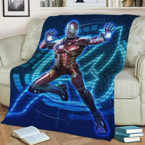 IRON MAN BLAST FLEECE BLANKET GIFT FOR FAN IRON MAN BLAST FLEECE BLANKET GIFT FOR FAN