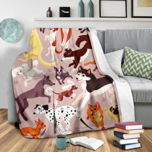 DOGS LOVER FLEECE BLANKET GIFT FOR FAN