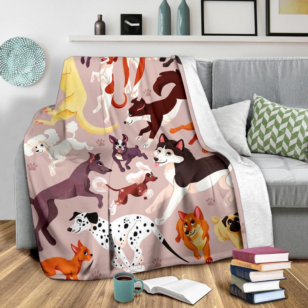 DOGS LOVER FLEECE BLANKET GIFT FOR FAN DOGS LOVER FLEECE BLANKET GIFT FOR FAN
