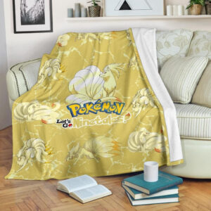 LET’S GO NINETALES POKEMON FLEECE BLANKET GIFT FOR FAN