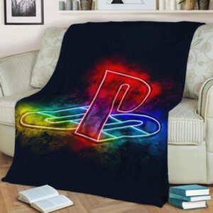 PLAYSTATION SMOKY NEON FLEECE BLANKET GIFT FOR FAN