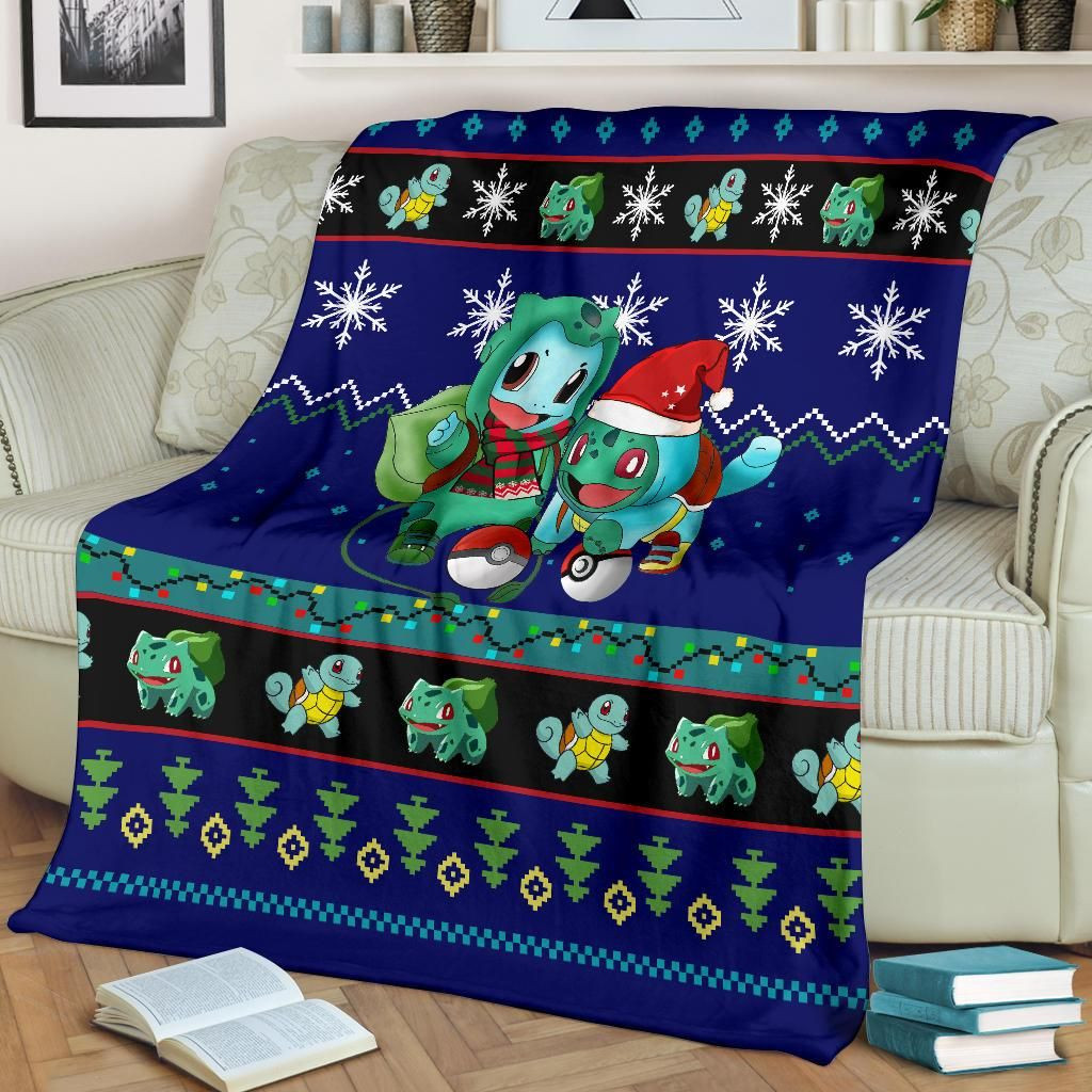 BLUE GEARZIME POKEMON CHRISTMAS FLEECE BLANKET GIFT FOR FAN BLUE GEARZIME POKEMON CHRISTMAS FLEECE BLANKET GIFT FOR FAN