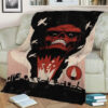 RED SKULL FLEECE BLANKET GIFT FOR FAN