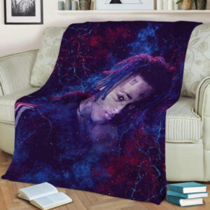 XXXTENTACION GALAXY FLEECE BLANKET GIFT FOR FAN