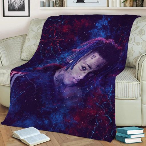 XXXTENTACION GALAXY FLEECE BLANKET GIFT FOR FAN XXXTENTACION GALAXY FLEECE BLANKET GIFT FOR FAN